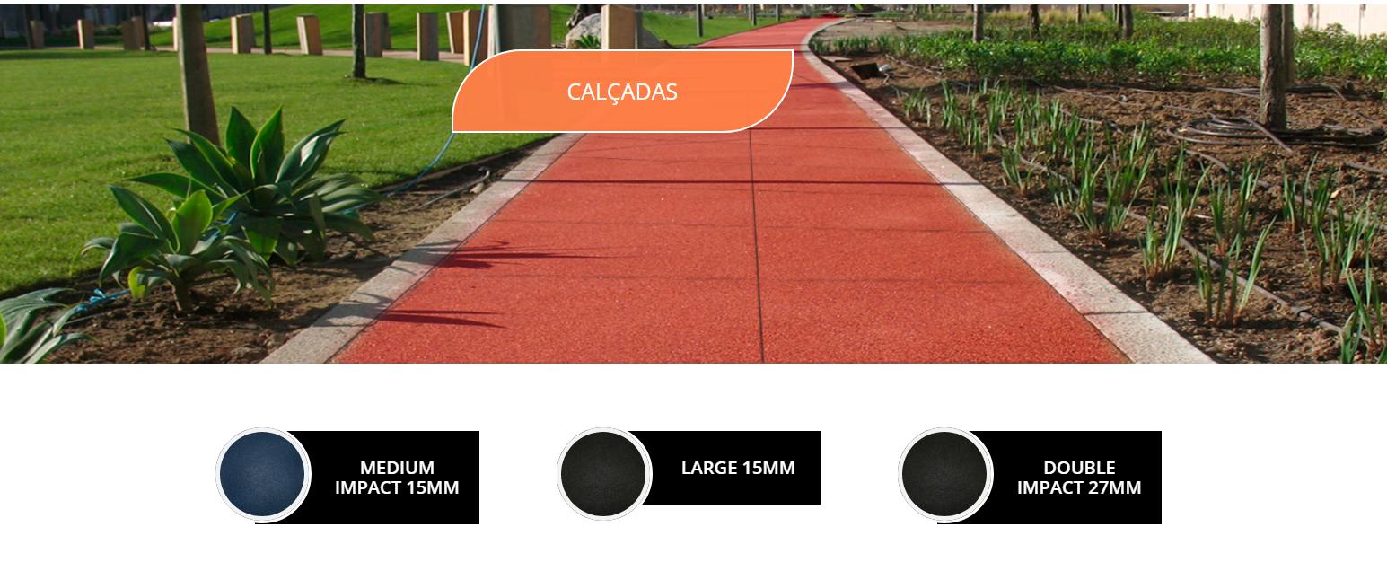 Piso emborrachado para área externa